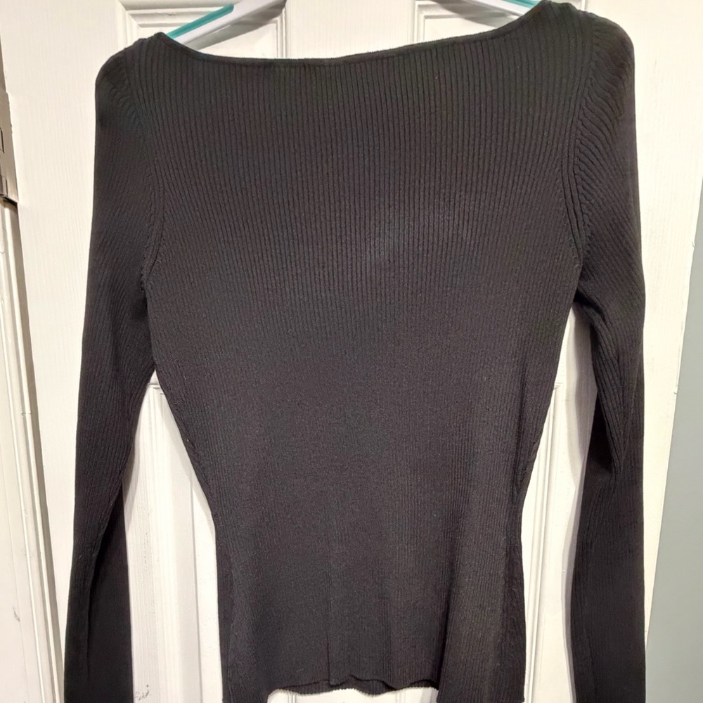 H&M Black Ribbed Top - Picture 2 of 3